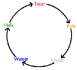 Fütterungszyklus der Fünf Wandlungsphasen